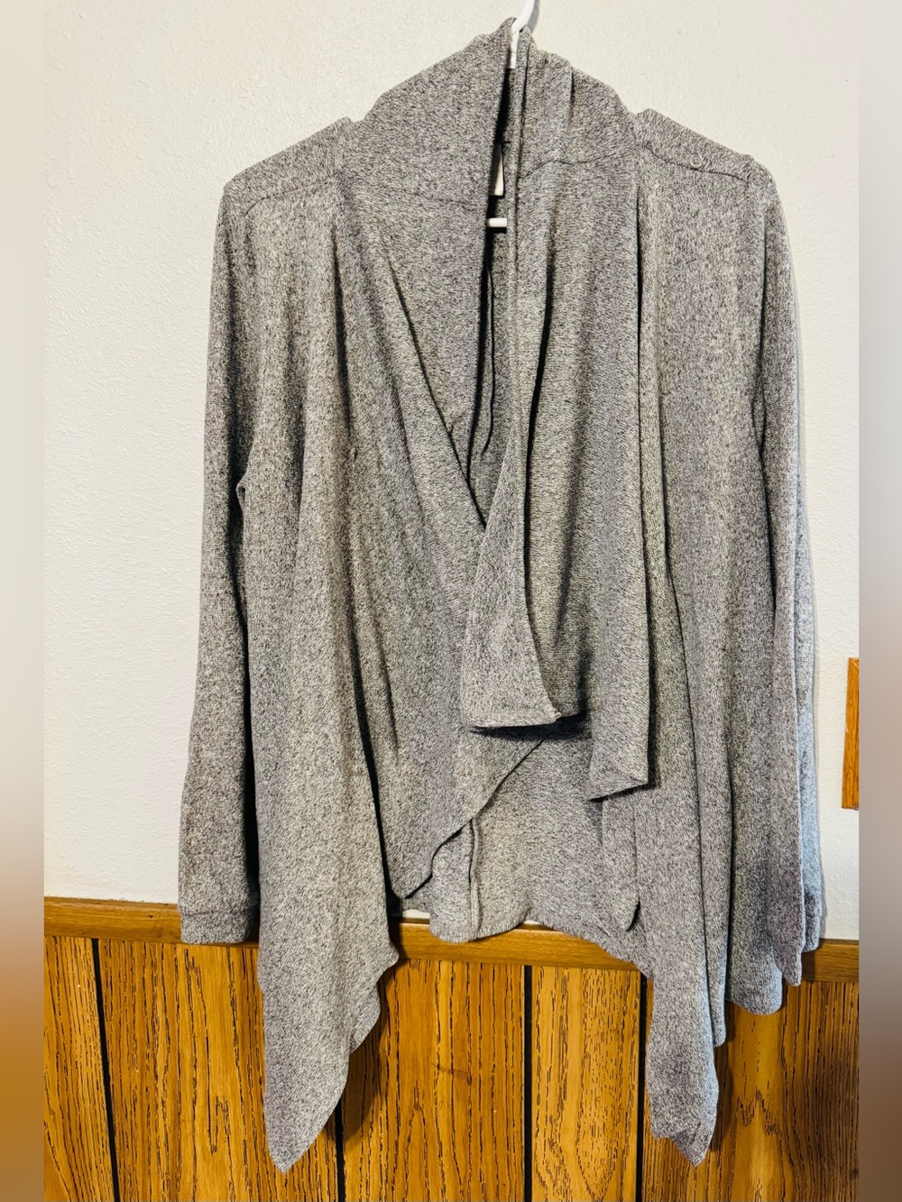 West Loop Lightweight Draped Gray Women One size Fits most OSFM Sweater Cardigan